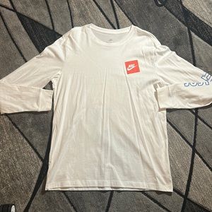 Nike Sportswear Just Do It Long Sleeve White Size Large